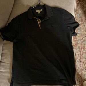 Dark Grey Burberry Polo XL